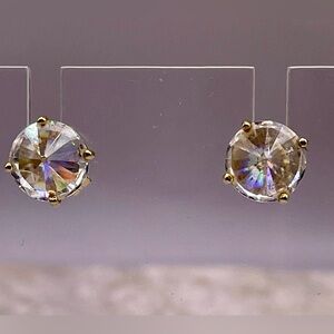 Radiance by Absolute Faux Diamond Stud Earrings. 925 silver Post and Back